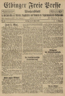 Freie Presse, Nr. 14 Freitag 9. April 1926 2. Jahrgang