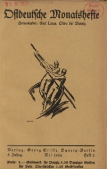 Ostdeutsche Monatshefte Nr. 2, Mai 1924, 5 Jahrgang