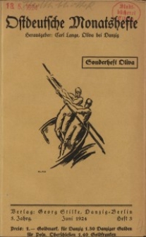 Ostdeutsche Monatshefte Nr. 3, Juni 1924, 5 Jahrgang