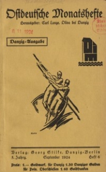 Ostdeutsche Monatshefte Nr. 6, September 1924, 5 Jahrgang