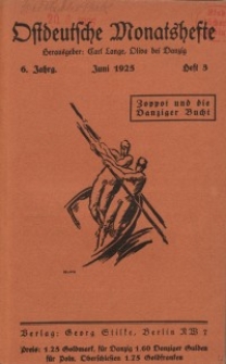 Ostdeutsche Monatshefte Nr. 3, Juni 1925, 6 Jahrgang