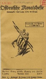 Ostdeutsche Monatshefte Nr. 8, November 1924, 5 Jahrgang