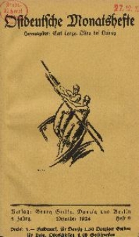 Ostdeutsche Monatshefte Nr. 9, Dezember 1924, 5 Jahrgang