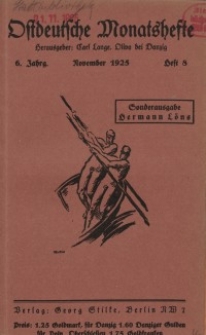 Ostdeutsche Monatshefte Nr. 8, November 1925, 6 Jahrgang