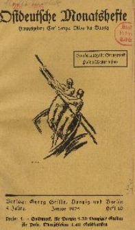 Ostdeutsche Monatshefte Nr. 10, Januar 1925, 5 Jahrgang