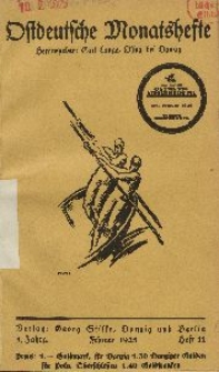 Ostdeutsche Monatshefte Nr. 11, Februar 1925, 5 Jahrgang