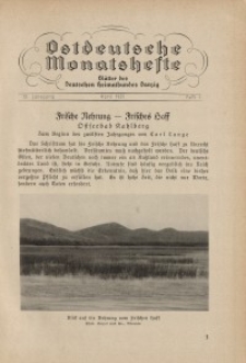 Ostdeutsche Monatshefte Nr. 1, April 1931, 12 Jahrgang