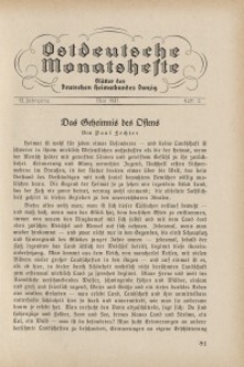 Ostdeutsche Monatshefte Nr. 2, Mai 1931, 12 Jahrgang
