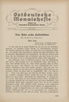 Ostdeutsche Monatshefte Nr. 4, Juli 1931, 12 Jahrgang