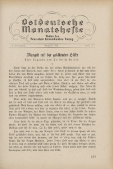 Ostdeutsche Monatshefte Nr. 5, August 1931, 12 Jahrgang