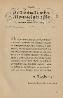 Ostdeutsche Monatshefte Nr. 1, April 1934, 15 Jahrgang