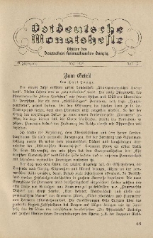 Ostdeutsche Monatshefte Nr. 2, Mai 1934, 15 Jahrgang