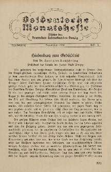 Ostdeutsche Monatshefte Nr. 6, September 1934, 15 Jahrgang