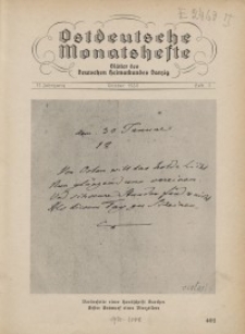 Ostdeutsche Monatshefte Nr. 7, Oktober 1930, 11 Jahrgang