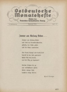 Ostdeutsche Monatshefte Nr. 11, Februar 1931, 11 Jahrgang