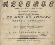 Alceste: Tragedie opera en trois actes