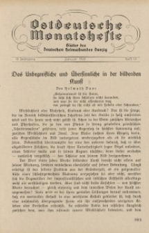 Ostdeutsche Monatshefte Nr. 10, Januar 1932, 12 Jahrgang