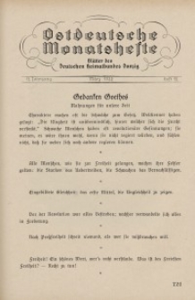 Ostdeutsche Monatshefte Nr. 12, März 1932, 12 Jahrgang