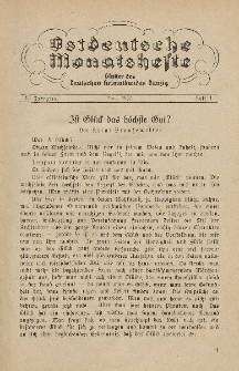 Ostdeutsche Monatshefte Nr. 1, April 1932, 13 Jahrgang