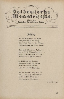 Ostdeutsche Monatshefte Nr. 2, Mai 1932, 13 Jahrgang