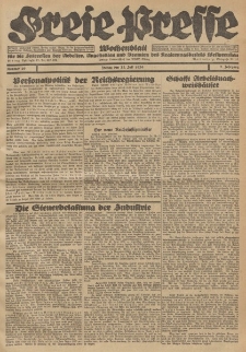 Freie Presse, Nr. 29 Freitag 23. Juli 1926 2. Jahrgang