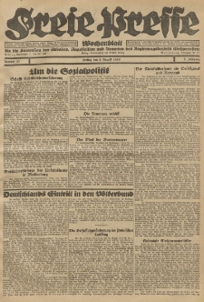 Freie Presse, Nr. 31 Freitag 6. August 1926 2. Jahrgang