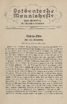 Ostdeutsche Monatshefte Nr. 1, April 1935, 16 Jahrgang