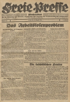 Freie Presse, Nr. 32 Freitag 13. August 1926 2. Jahrgang