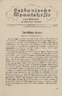 Ostdeutsche Monatshefte Nr. 5, August 1935, 16 Jahrgang