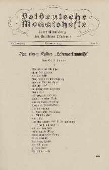 Ostdeutsche Monatshefte Nr. 8, November 1935, 16 Jahrgang