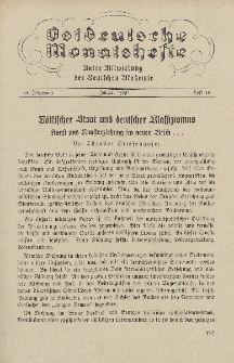 Ostdeutsche Monatshefte Nr. 10, Januar 1936, 16 Jahrgang