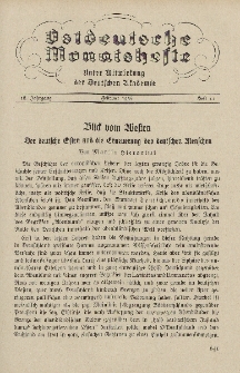 Ostdeutsche Monatshefte Nr. 11, Februar 1936, 16 Jahrgang