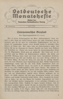 Ostdeutsche Monatshefte Nr. 1, April 1931, 12 Jahrgang