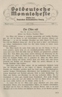 Ostdeutsche Monatshefte Nr. 4, Juli 1933, 14 Jahrgang
