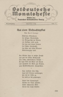 Ostdeutsche Monatshefte Nr. 9, Dezember 1933, 14 Jahrgang