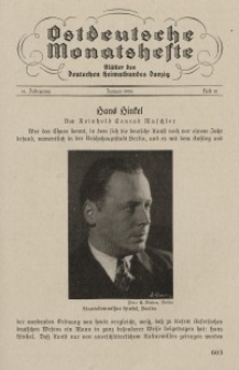 Ostdeutsche Monatshefte Nr. 10, Januar 1934, 14 Jahrgang