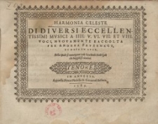 Harmonia celeste...Tenore