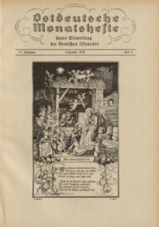 Ostdeutsche Monatshefte Nr. 9, Dezember 1936, 17 Jahrgang