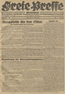 Freie Presse, Nr. 42 Freitag 22. Oktober 1926 2. Jahrgang
