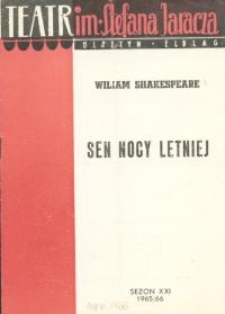 Sen nocy letniej (A Midsummer Night's Dream) - program teatralny