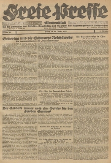 Freie Presse, Nr. 43 Freitag 29. Oktober 1926 2. Jahrgang