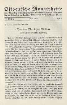 Ostdeutsche Monatshefte Nr. 3, Juni 1939, 20 Jahrgang