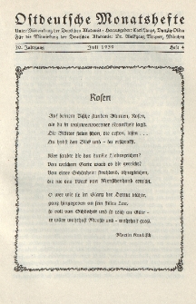 Ostdeutsche Monatshefte Nr. 4, Juli 1939, 20 Jahrgang