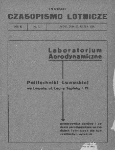 Lwowskie Czasopismo Lotnicze, R. II, nr 1, marzec 1934
