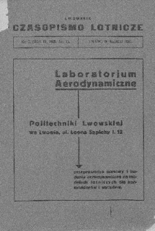 Lwowskie Czasopismo Lotnicze, R. III, nr 7 (nr 1), marzec 1935