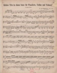 Kleines Trio für Pianoforte, Violine und Violoncell : b