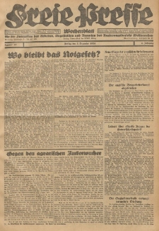 Freie Presse, Nr. 48 Freitag 3. Dezember 1926 2. Jahrgang