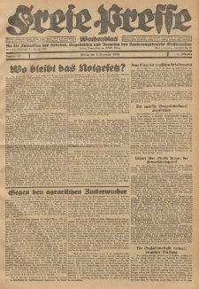 Freie Presse, Nr. 48 Freitag 3. Dezember 1926 2. Jahrgang