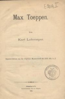Max Toeppen