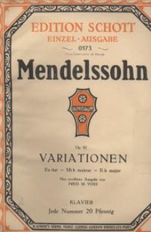 Variationen Es dur. Op. 82 ...